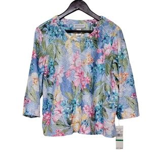 NWT Alfred Dunner Woman’s Floral Top Size Petite PL